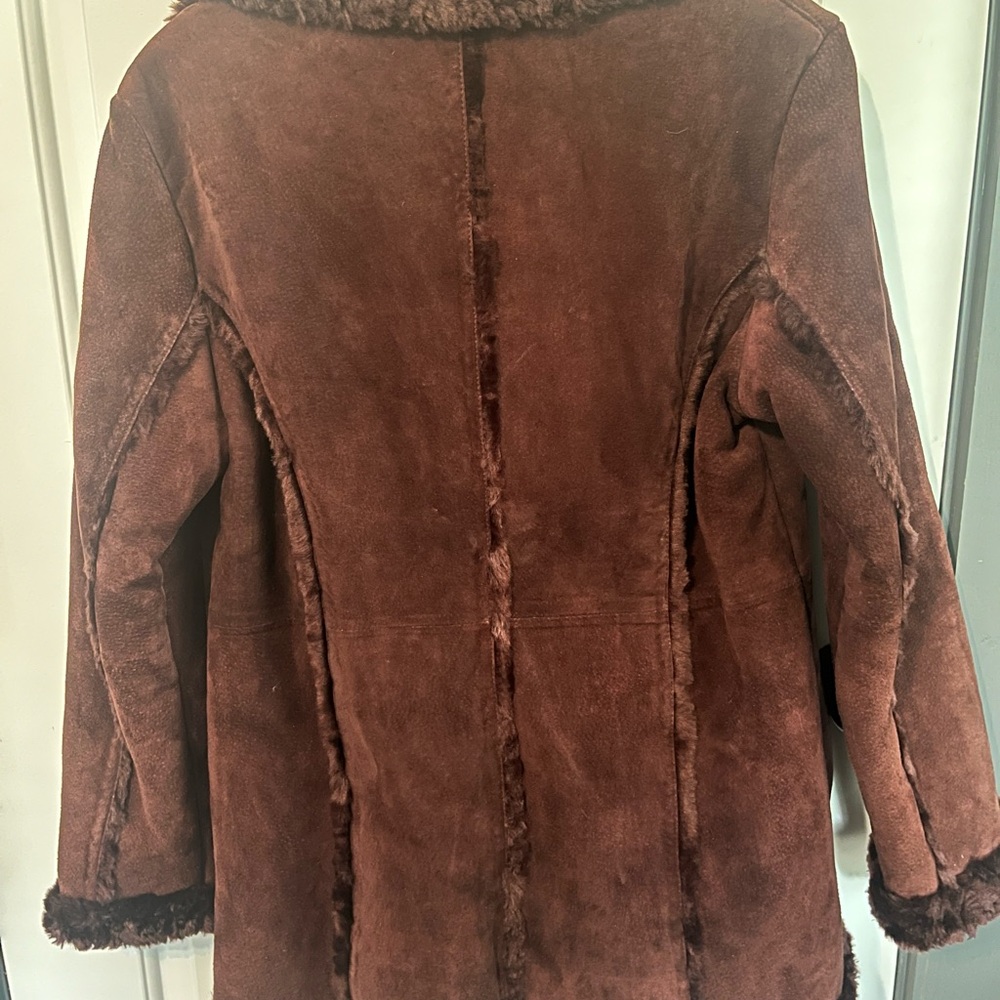 Wilsons Leather Brown Teddy Jacket Classic Design - Picture 4 of 5